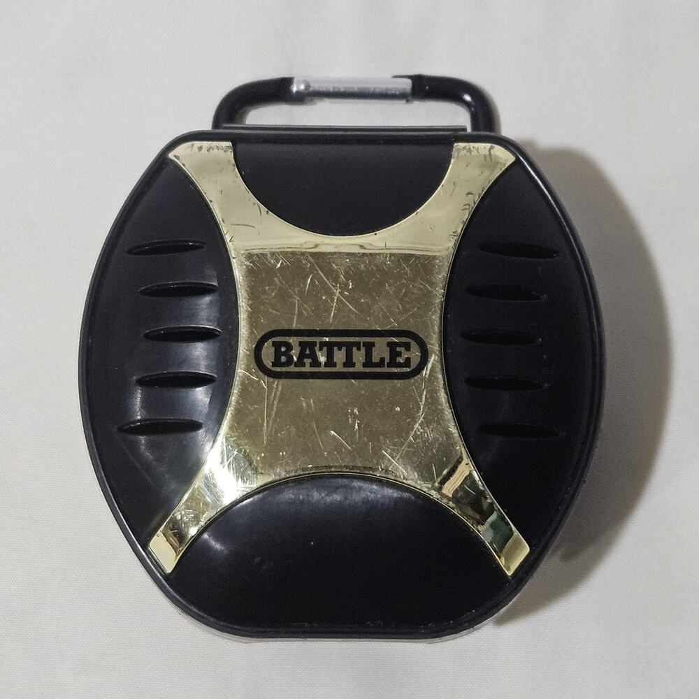 Battle Sports Chrome Mouthguard Case Black Gold Football Carabiner Clip